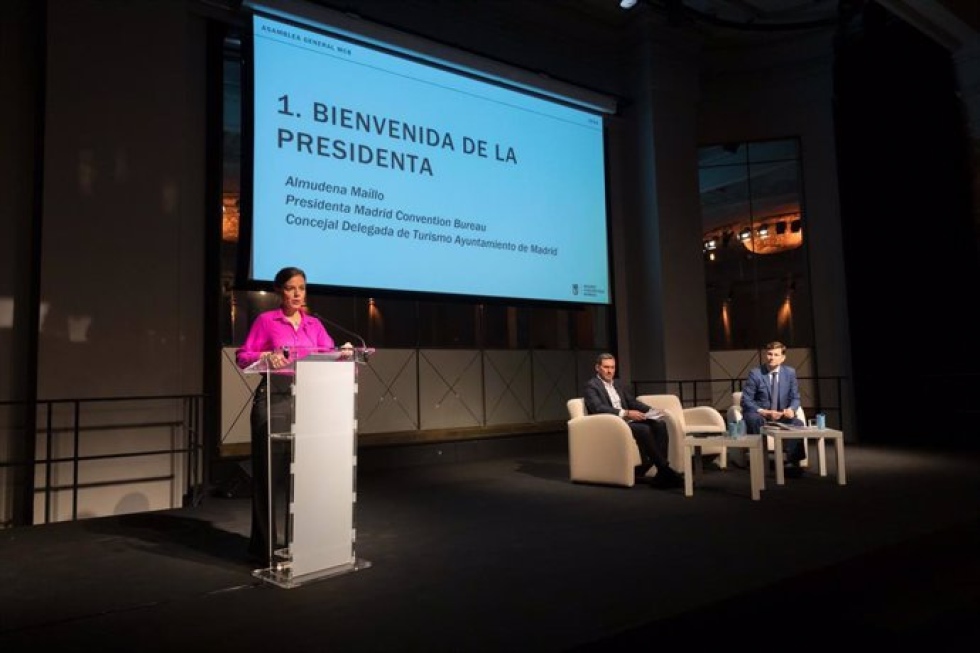 La concejala delegada de Turismo de Madrid, Almudena Maíllo, ha intervenido en la Asamblea General de Madrid Convention Bureau.