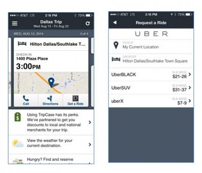 TripCase y Uber colaboran para ofrecer más servicios de viajes a través de tecnologías móviles