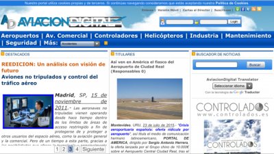 En portada, el más prestigioso portal de aviación en español nos vuelve a distinguir