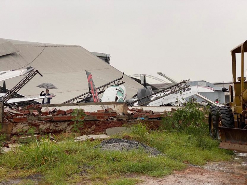 Paraguay : derrumbe de hangar en el Silvio Pettirossi da&ntilde;a a alrededor de 15 aeronaves