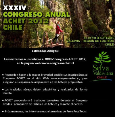 Congreso de ACHET en Valdivia. Recomendaci&oacute;n del PDA
