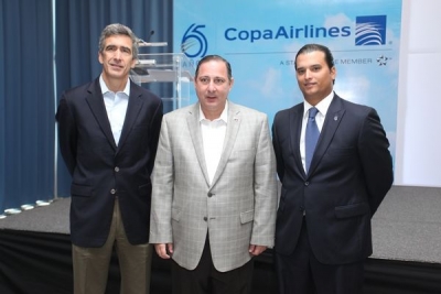 	Pedro Heilbron, Presidente Ejecutivo de Copa Airlines; Salomon Shamah, Administrador General de la Autoridad de Turismo de Panam&aacute;; Rafael B&aacute;rcenas, Director General de la Autoridad de Aerona&uacute;tica Civil de Panam&aacute;.