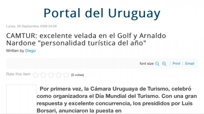 La celebraci&oacute;n del D&iacute;a Mundial del Turismo en Uruguay