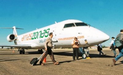 Aviones Bombardier de la empresa Amaszonas.