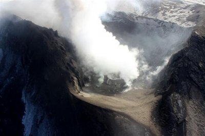 Impactantes vistas del volc&aacute;n que pord&iacute;a erupcionar en cualquiuer momennto.   Foto: AFP