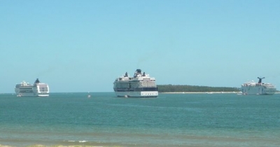 La Isla Gorriti da el fondo perfecto a las tres naves
