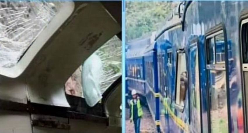 Machu Picchu: deslizamiento de piedras ocasiona daños a tren turístico