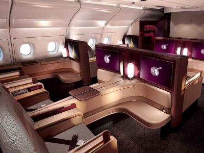 Qatar Airways estrena nuevos asientos A380 primera clase en la ITB de Berlín