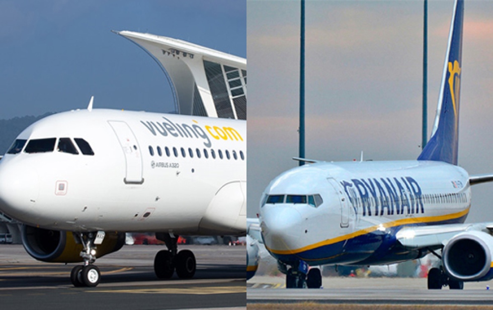 Ryanair versus Vueling en los grandes aeropuertos de España