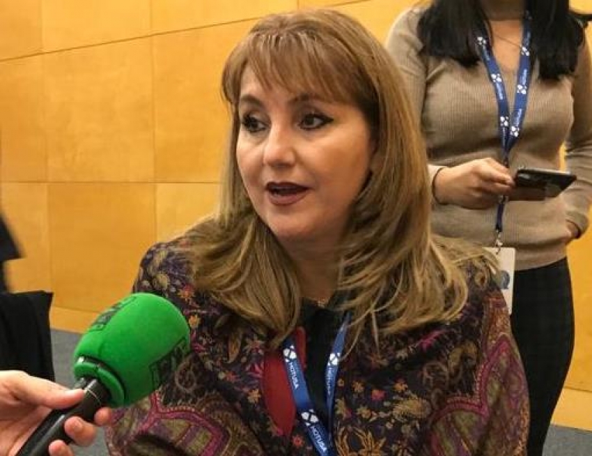 Gloria Guevara: &quot;Coincido 100% con la ministra Reyes, no sólo hay que ver el volumen, también el impacto&quot; #FITUR2020