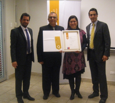   Nicol&aacute;s Blanco, Director Sernatur Regi&oacute;n Metropolitana, David Andres Buero Falero  y Sandra Restrepo Garay (La Dehesa House) Daniel Pardo Director Nacional de SERNATUR.