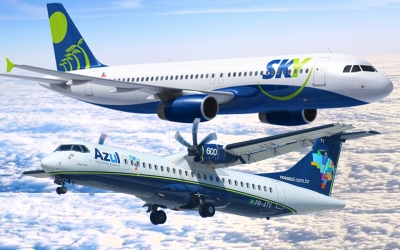 Como anunciamos en febrero: vienen Sky Airline y Azul Linhas A&eacute;reas