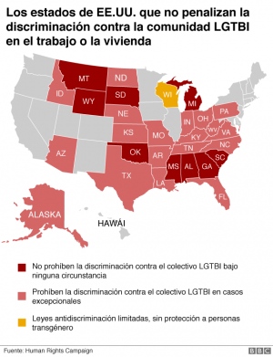 Canadá emite un aviso de viaje por las leyes anti LGBT de EEUU