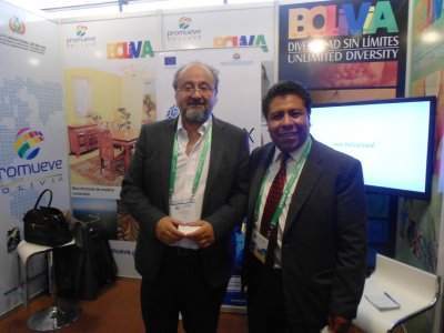 Roberto Paiva, Director de ProChile y Sandro Iv&aacute;n Cahuaya Quispe, Director General Ejecutivo de Promueve Bolivia.