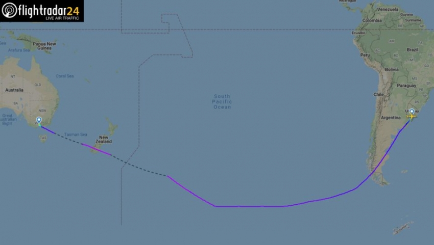 Establece nuevo r&eacute;cord Airbus A340 al realizar vuelo humanitario entre Uruguay y Australia