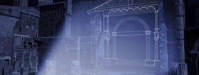 Proyecci&oacute;n sobre un muro del Foro de Augusto con motivo de la presentaci&oacute;n del espect&aacute;culo 'Foro de Augusto. 2000 a&ntilde;os despu&eacute;s' 