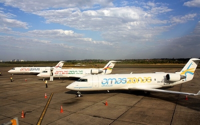 Amaszonas X 3 en el Aeropuerto Internacional Silvio Pettirossi