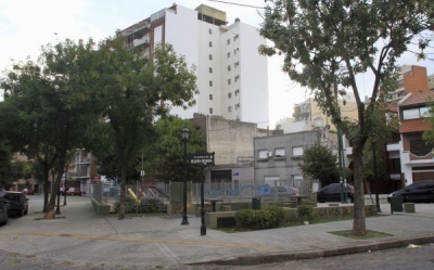 Plaza Herminia Brumana, en el barrio de Flores, donde el papa Francisco pas&oacute; su ni&ntilde;ez 