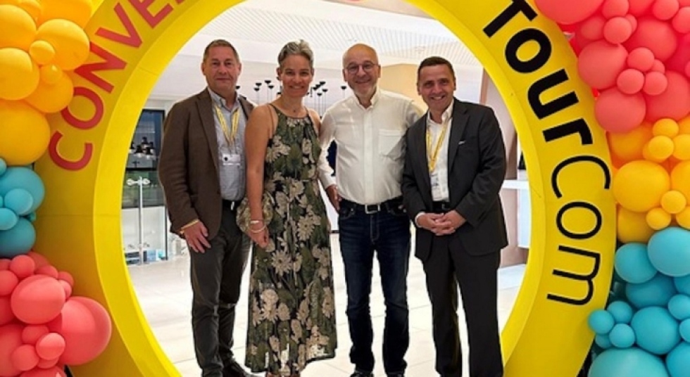 Otto Vanschamelhout (CEO Avitour Bélgica), Cécile Mariani (CEO RTK International), Richard Vainopoulos (presidente Tourcom) y Thomas Bösl (CEO RTK International).