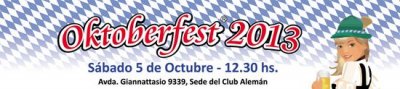 Ag&eacute;ndensen: Oktoberfest 2013 el 5 de octubre en Montevideo