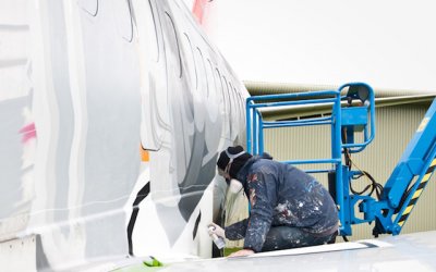 Cómo está siendo pintado el primer avión de ALAS Uruguay
