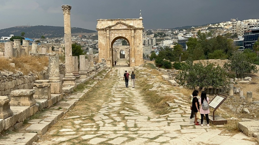 Puerta Norte de la ciudad romana de Jerash, una gratísima sorpresa.
