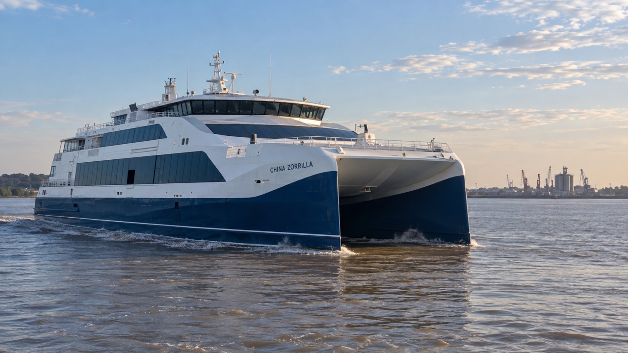 El &ldquo;China Zorrilla&rdquo;, el ferry el&eacute;ctrico m&aacute;s grande del mundo, lleg&oacute; a Uruguay