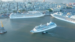 Puerto de Montevideo recibió este lunes 4 cruceros en simultáneo
