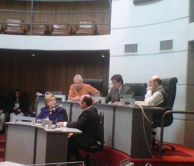 Gladys y Claudio al iniciarse el homenaje