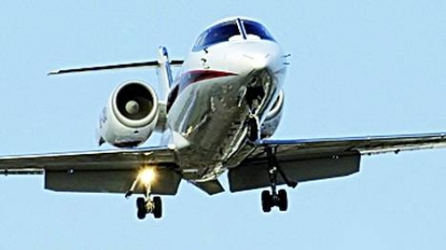 El Bombardier que vino a Punta del Este no era uno de los de Pluna...