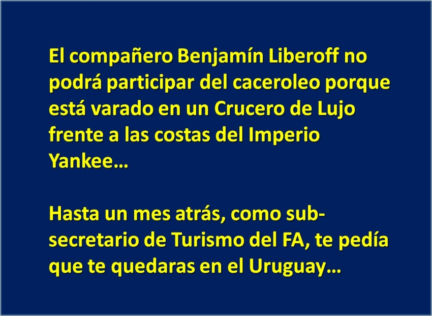 &quot;¿Usted dónde está Benjamín?&quot;