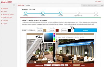 Plataforma InstaSite de Sabre, para configuración de websites y reservaciones