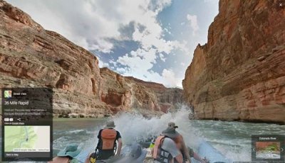 Rafting por el R&iacute;o Colorado con Google Maps Street View