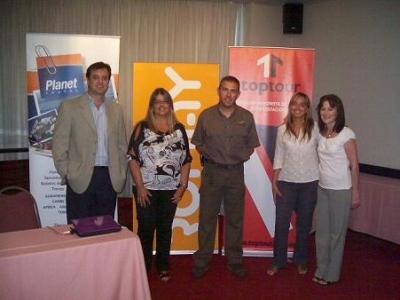 Leonardo Balbiani, TopTour; M&oacute;nica Delgado, Planet Travel; Iv&aacute;n Garribia,  Wilderness Safaris; Andrea Montano, Ronay; Lili&aacute;n Tarrab, Embajada de Sud&aacute;frica en Uruguay