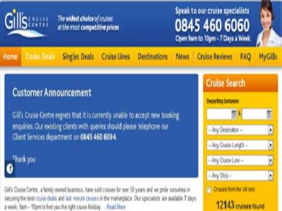 Agencia l&iacute;der  del Reino Unido deja de vender cruceros