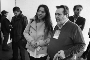 Sabrina Acevedo y C&eacute;sar Iroldi en primera  l&iacute;nea, detr&aacute;s, Nicol&aacute;s de los Santos. Los tres incansables protagonistas de la historia de Alas Uruguay hasta el presente.