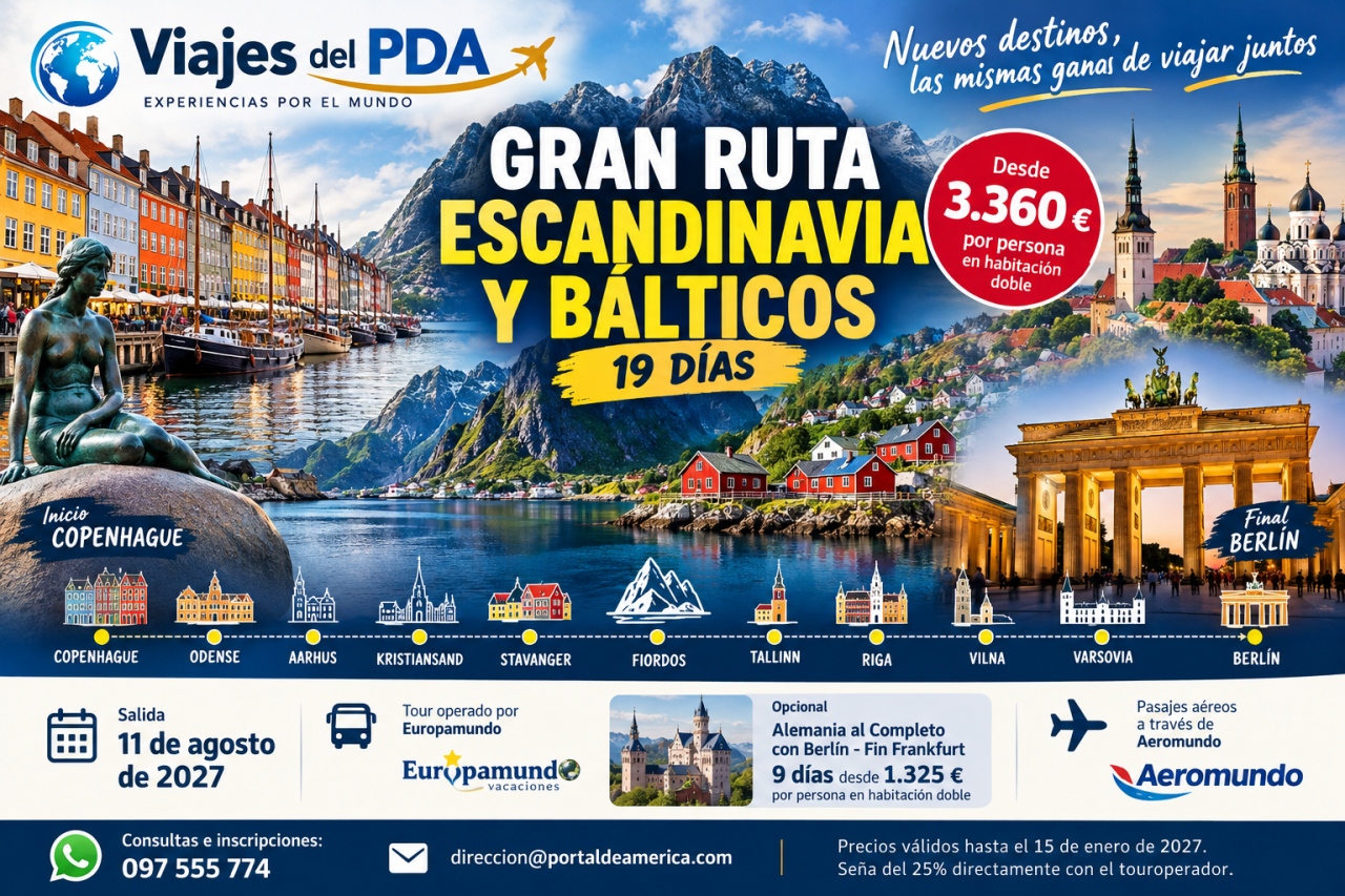 Inicio de los "Viajes del PDA": Gran ruta Escandinavia y B&aacute;lticos