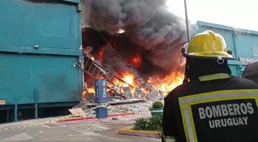 Incendio en el Shopping de Punta del Este descontrolado