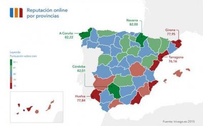La Coru&ntilde;a, C&oacute;rdoba y Navarra, mejor reputaci&oacute;n online de Espa&ntilde;a