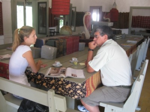 Con Paula Santucci, en Paulette Bistr&oacute;