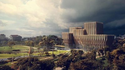 Dise&ntilde;o de Zaha Hadid para el Instituto Rith Sleuk, en Phnom Penh.