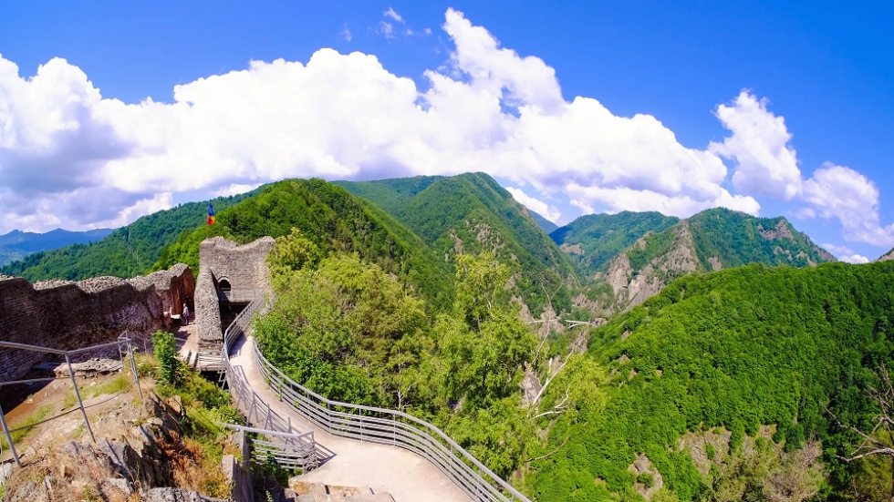 Castillo de Poenari en Rumanía.