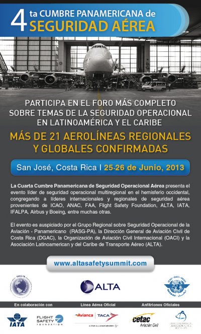 Cuarta Cumbre Panamericana de Seguridad A&eacute;rea