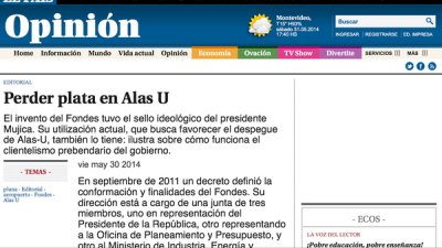 Editorial de El Pa&iacute;s sobre Alas Uruguay interpreta a la mayor&iacute;a de los uruguayos