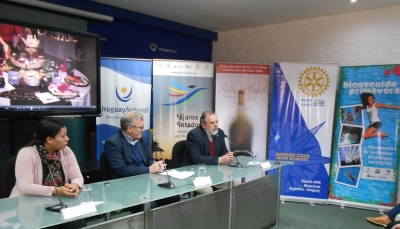 María Noel Rodriguez, Directora de Turismo de Salto; Carlos Fagetti, Director Nacional de Turismo; Alberto Juan Crescionini, Rotary Club Salto Noreste, Comité Organizador.
