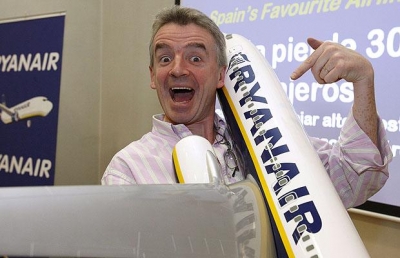Michael O'Leary CEO de Ryanair, se hace, pero de loco no tiene nada