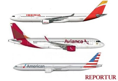 El nuevo logo de Iberia y su parecido con el de Avianca y el de American