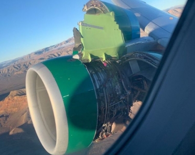 Pasajeros vieron c&oacute;mo se desarmaba turbina del avi&oacute;n en pleno vuelo