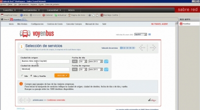 Sabre es el primer sistema de reservas para agencias de viajes en integrar transporte de ómnibus en Sudamérica