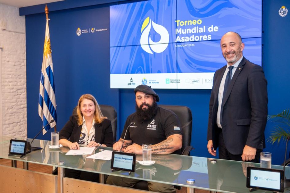 Macarena Pérez, Fabrizio Sergio y Eduardo Sanguinetti